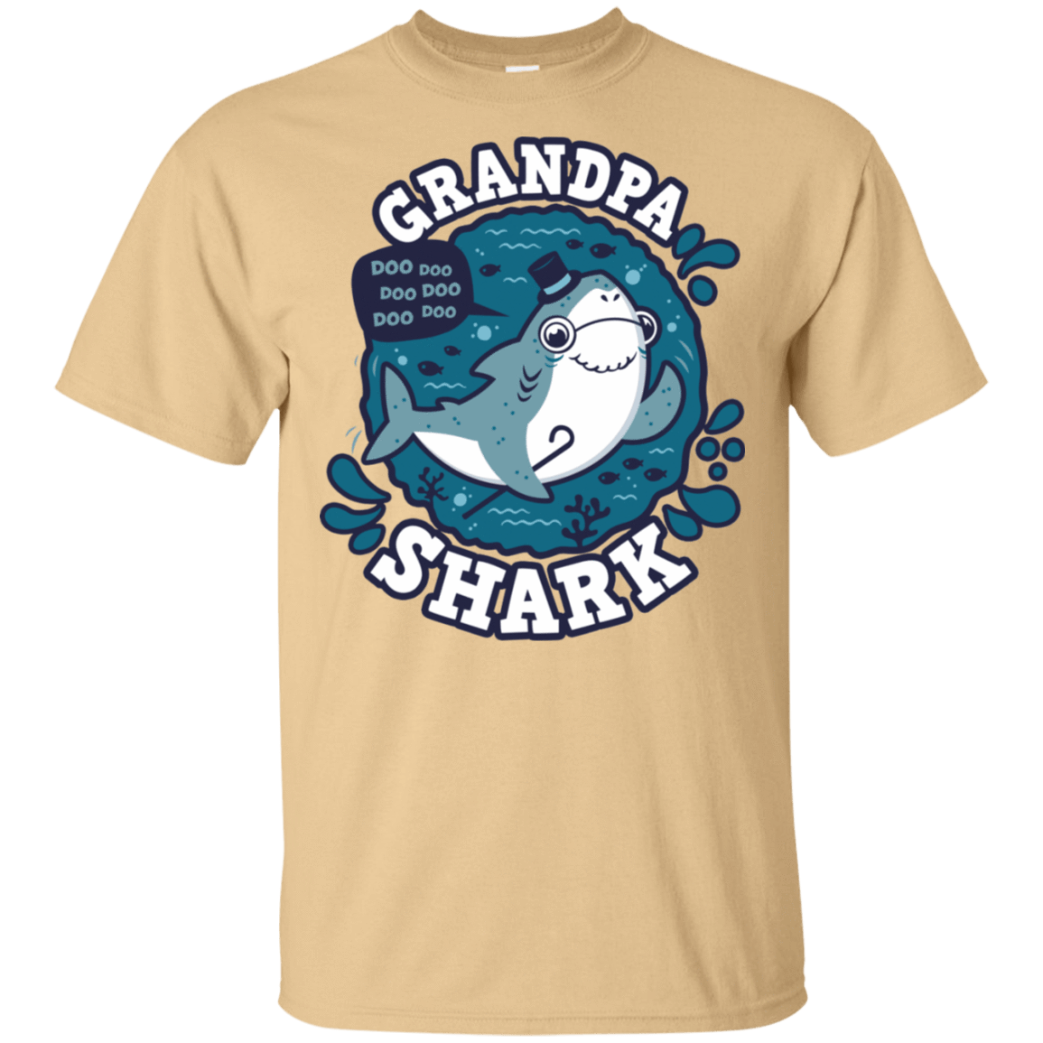 T-Shirts Vegas Gold / S Shark Family trazo - Grandpa T-Shirt