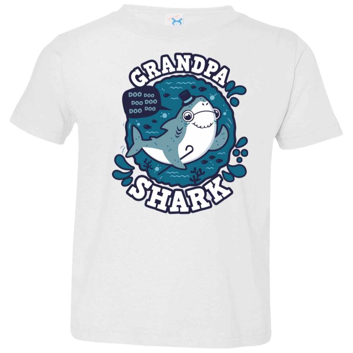 T-Shirts White / 2T Shark Family trazo - Grandpa Toddler Premium T-Shirt