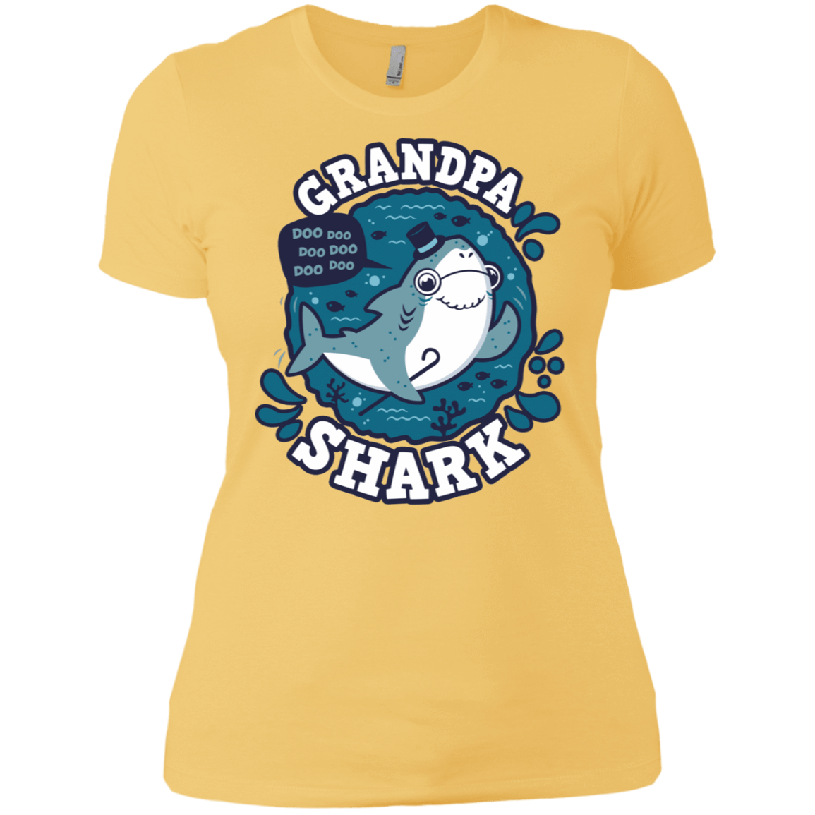 T-Shirts Banana Cream/ / X-Small Shark Family trazo - Grandpa Women's Premium T-Shirt