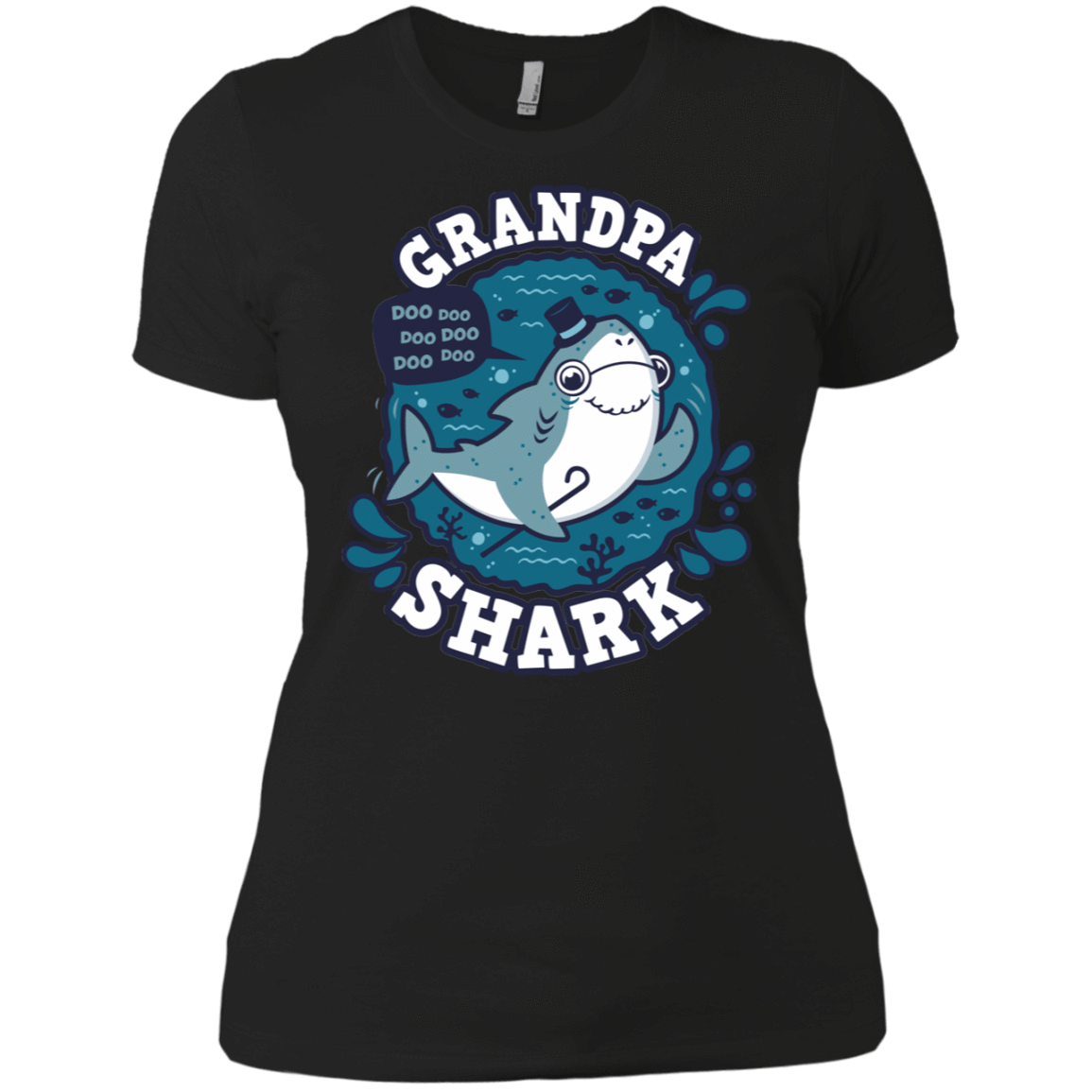 T-Shirts Black / X-Small Shark Family trazo - Grandpa Women's Premium T-Shirt