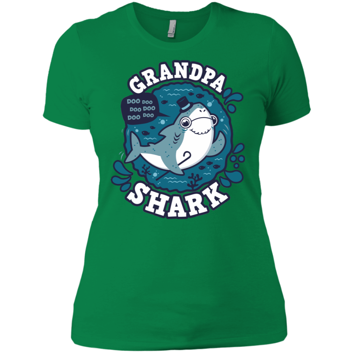 T-Shirts Kelly Green / X-Small Shark Family trazo - Grandpa Women's Premium T-Shirt