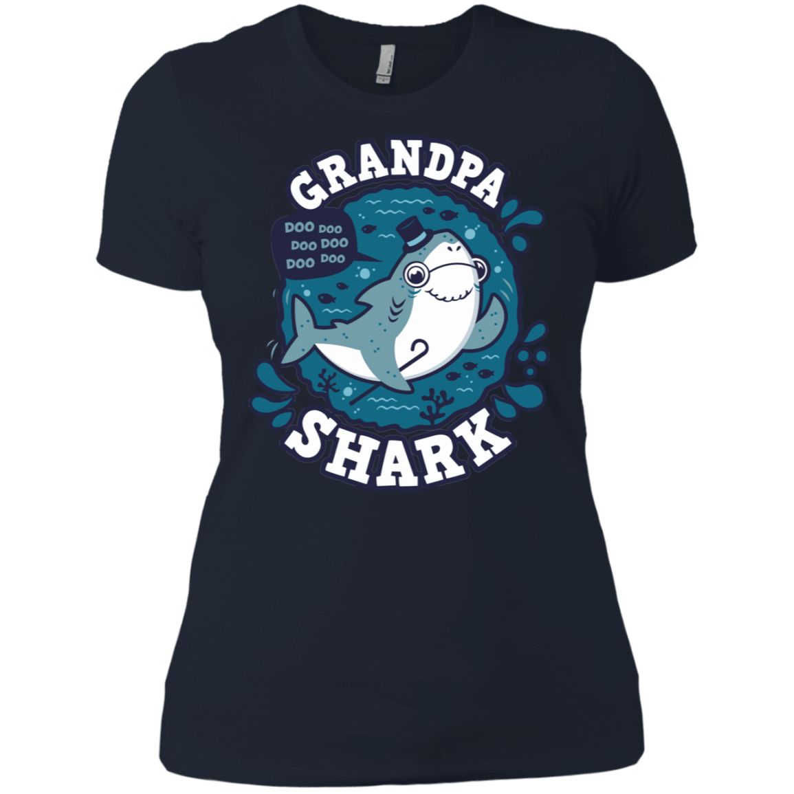 T-Shirts Midnight Navy / X-Small Shark Family trazo - Grandpa Women's Premium T-Shirt