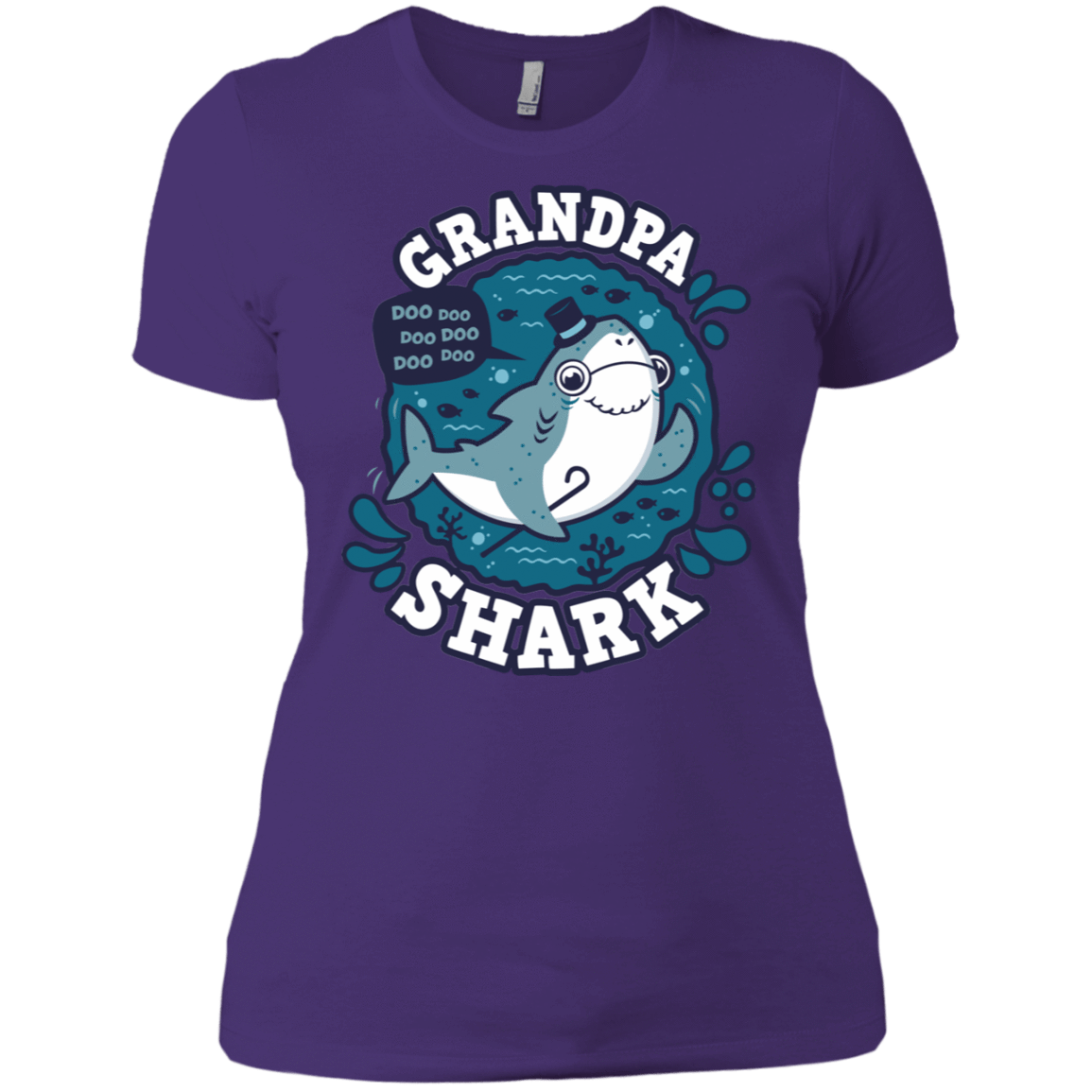 T-Shirts Purple Rush/ / X-Small Shark Family trazo - Grandpa Women's Premium T-Shirt