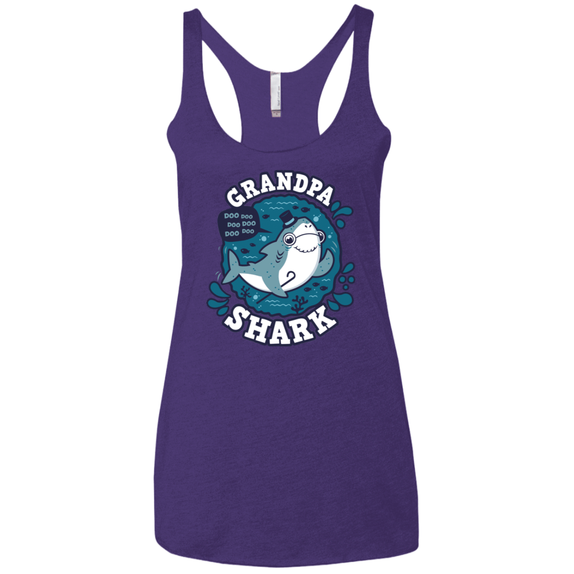 T-Shirts Purple Rush / X-Small Shark Family trazo - Grandpa Women's Triblend Racerback Tank