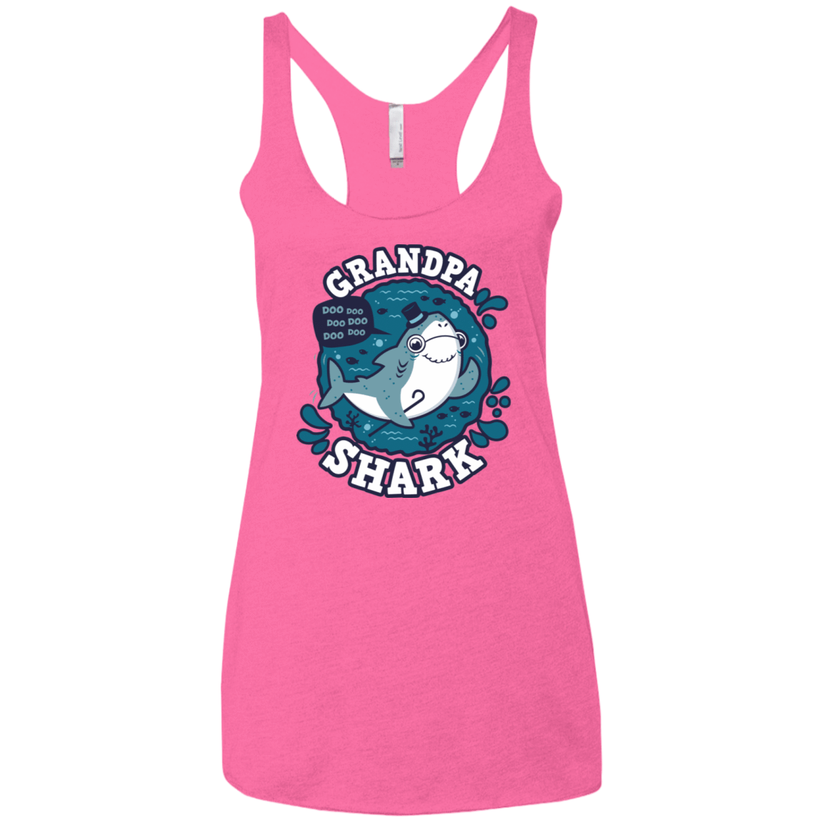T-Shirts Vintage Pink / X-Small Shark Family trazo - Grandpa Women's Triblend Racerback Tank