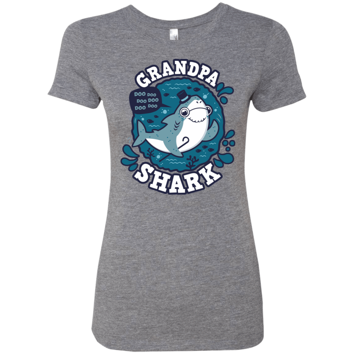 T-Shirts Premium Heather / S Shark Family trazo - Grandpa Women's Triblend T-Shirt