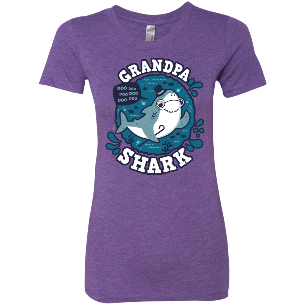 T-Shirts Purple Rush / S Shark Family trazo - Grandpa Women's Triblend T-Shirt