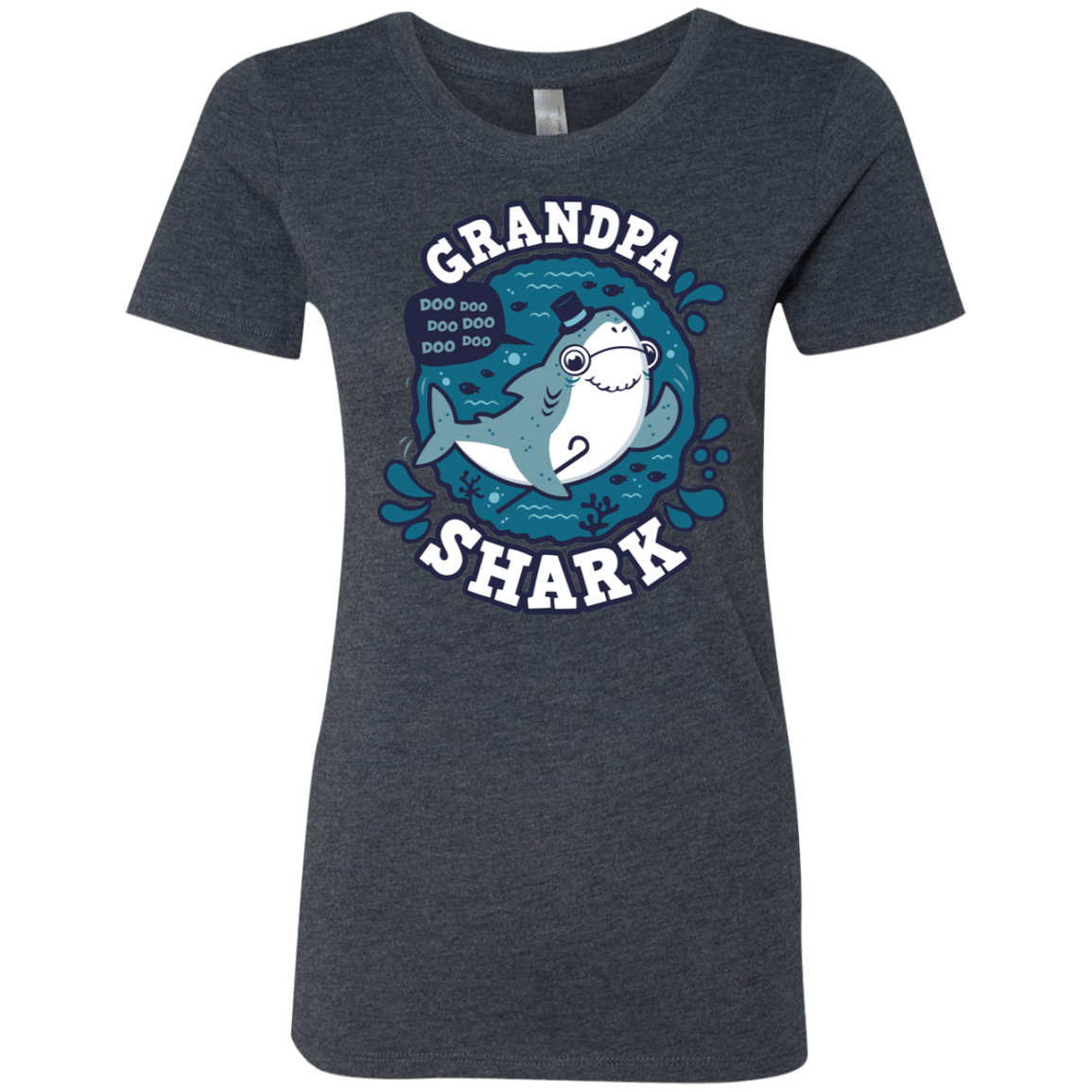 T-Shirts Vintage Navy / S Shark Family trazo - Grandpa Women's Triblend T-Shirt