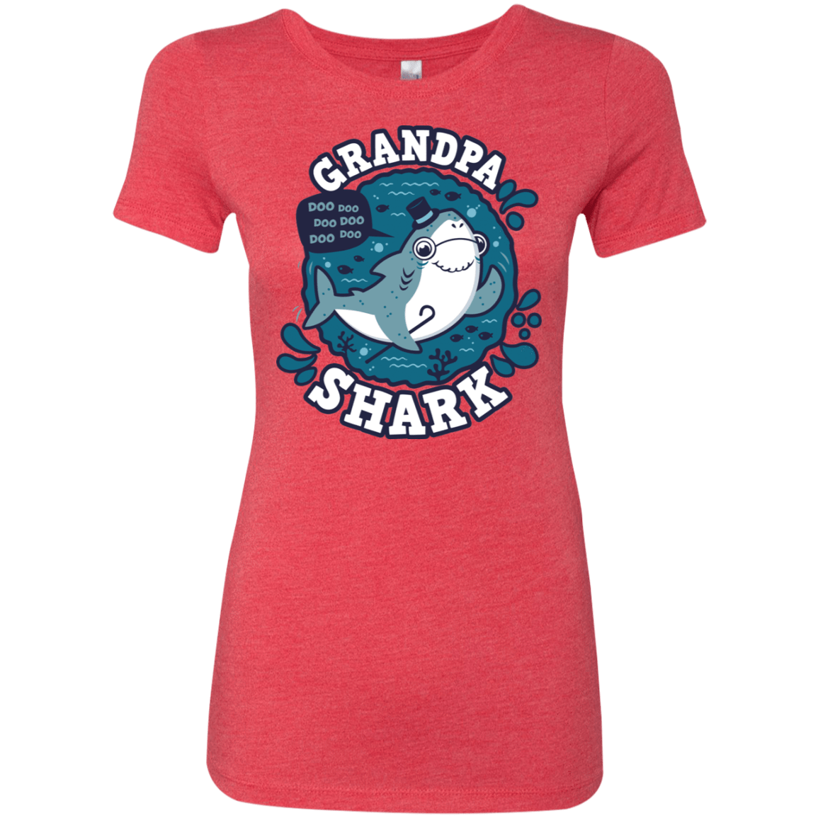 T-Shirts Vintage Red / S Shark Family trazo - Grandpa Women's Triblend T-Shirt
