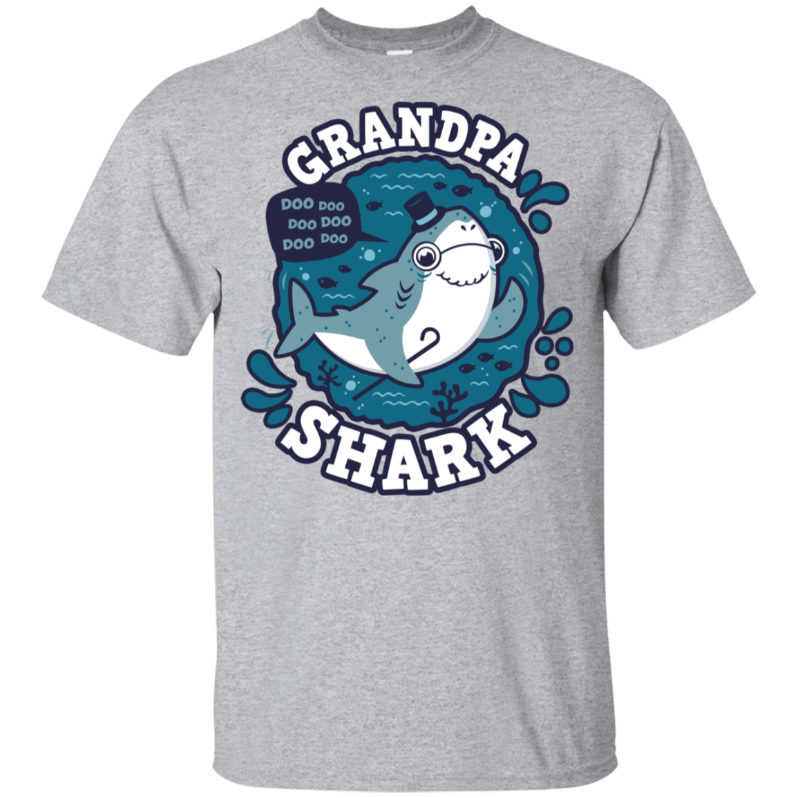 T-Shirts Sport Grey / YXS Shark Family trazo - Grandpa Youth T-Shirt
