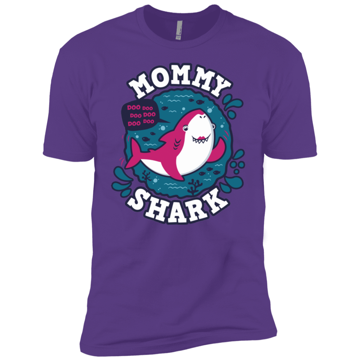 T-Shirts Purple Rush / YXS Shark Family trazo - Mommy Boys Premium T-Shirt