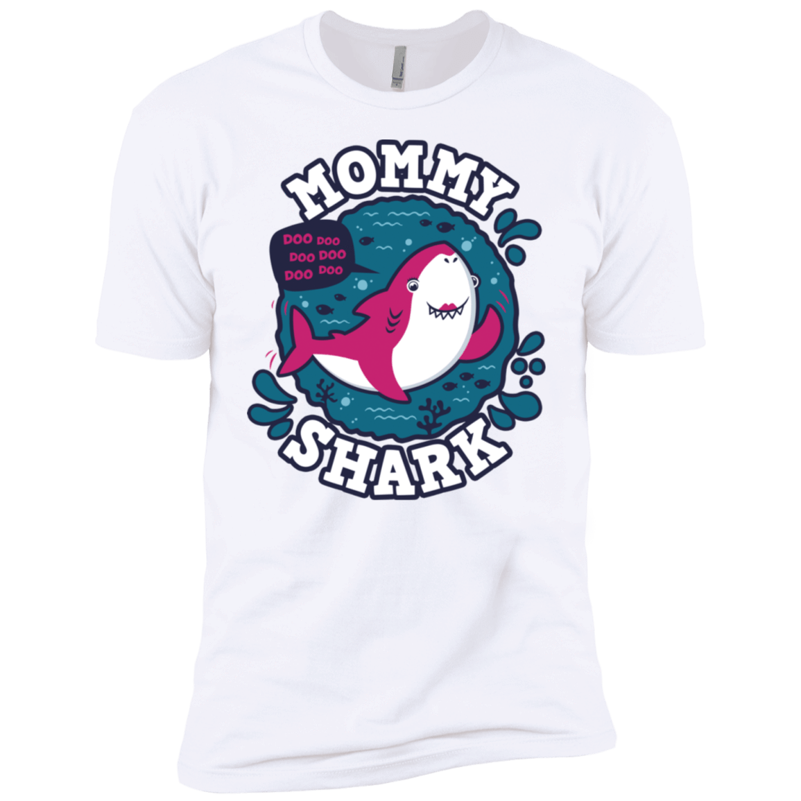 T-Shirts White / YXS Shark Family trazo - Mommy Boys Premium T-Shirt
