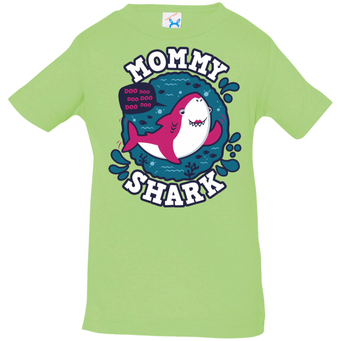 T-Shirts Key Lime / 6 Months Shark Family trazo - Mommy Infant Premium T-Shirt