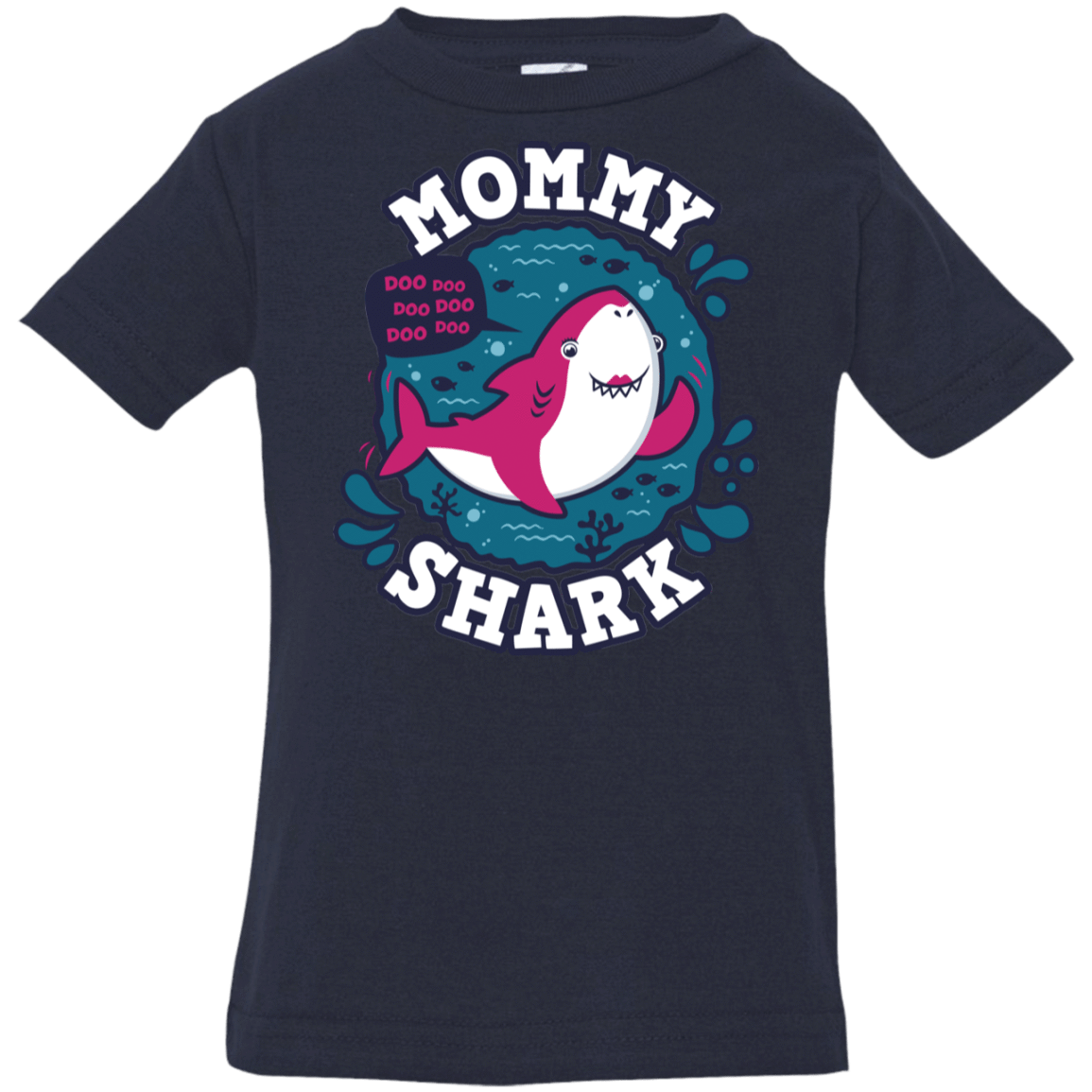 T-Shirts Navy / 6 Months Shark Family trazo - Mommy Infant Premium T-Shirt