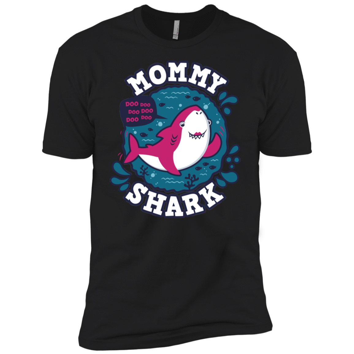 T-Shirts Black / X-Small Shark Family trazo - Mommy Men's Premium T-Shirt