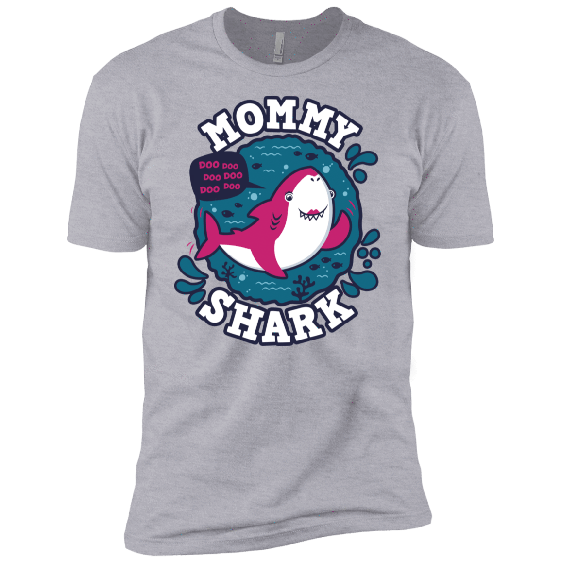 T-Shirts Heather Grey / X-Small Shark Family trazo - Mommy Men's Premium T-Shirt