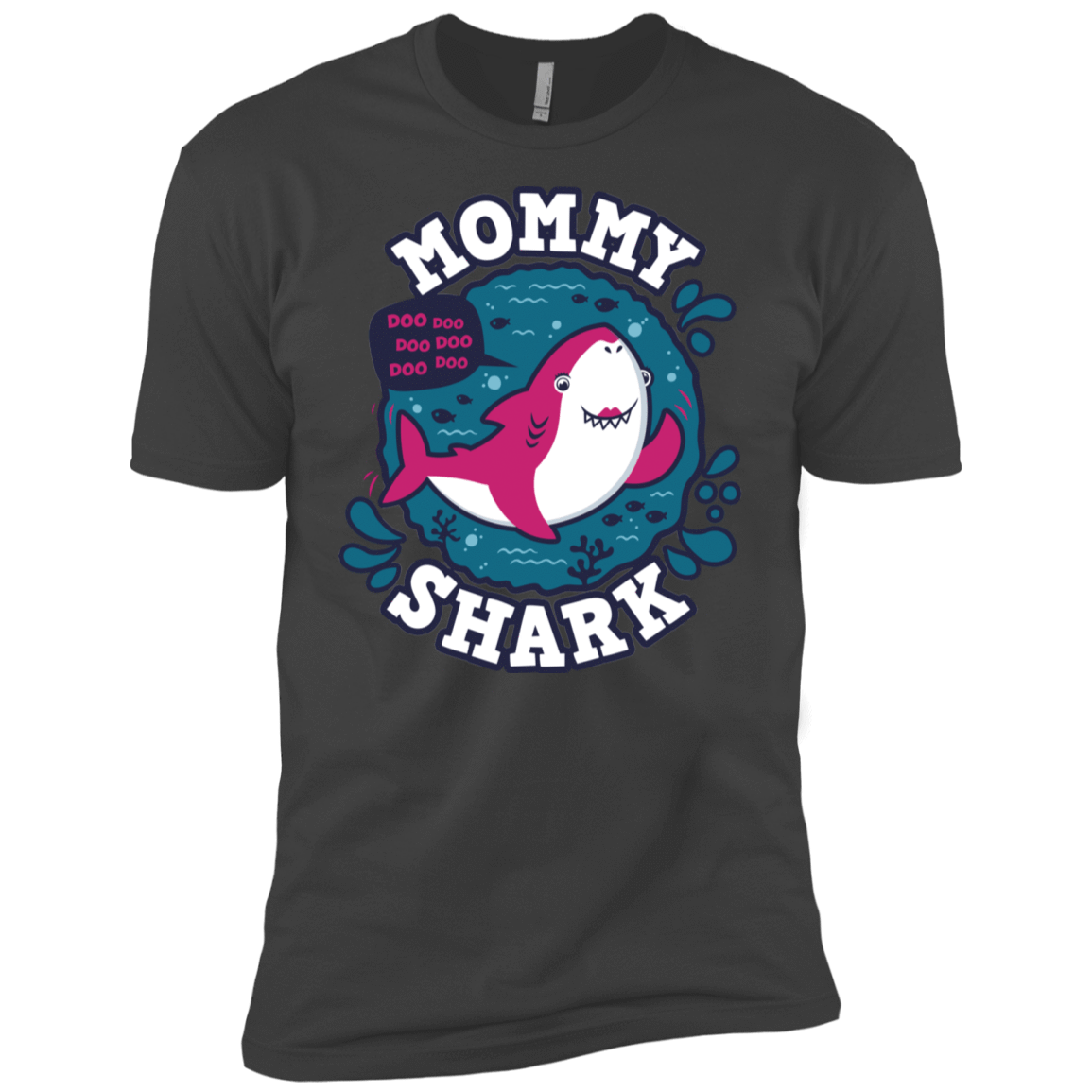 T-Shirts Heavy Metal / X-Small Shark Family trazo - Mommy Men's Premium T-Shirt