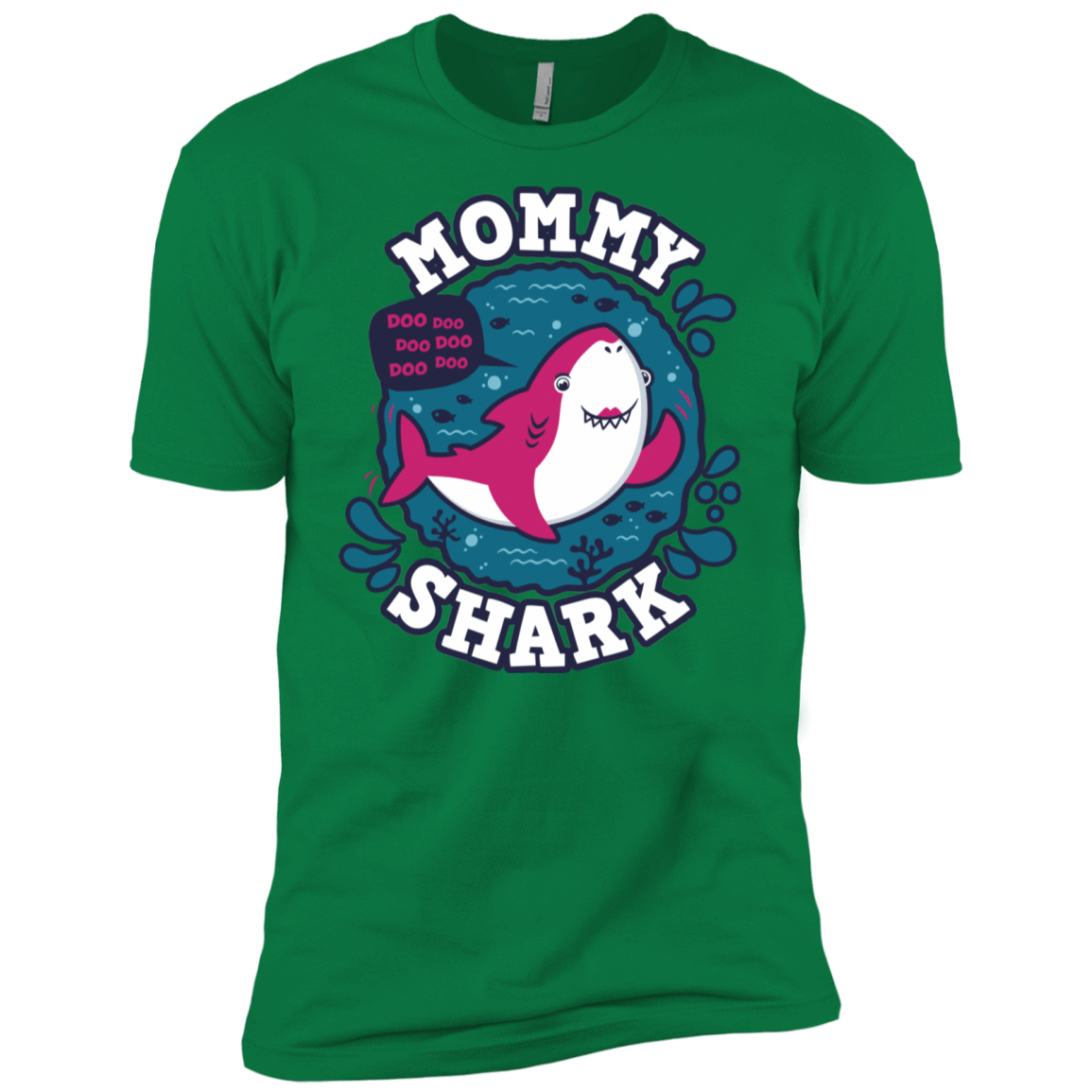 T-Shirts Kelly Green / X-Small Shark Family trazo - Mommy Men's Premium T-Shirt
