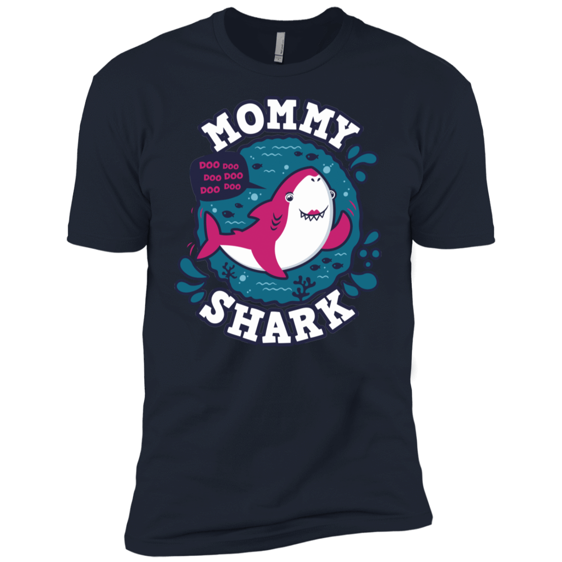 T-Shirts Midnight Navy / X-Small Shark Family trazo - Mommy Men's Premium T-Shirt