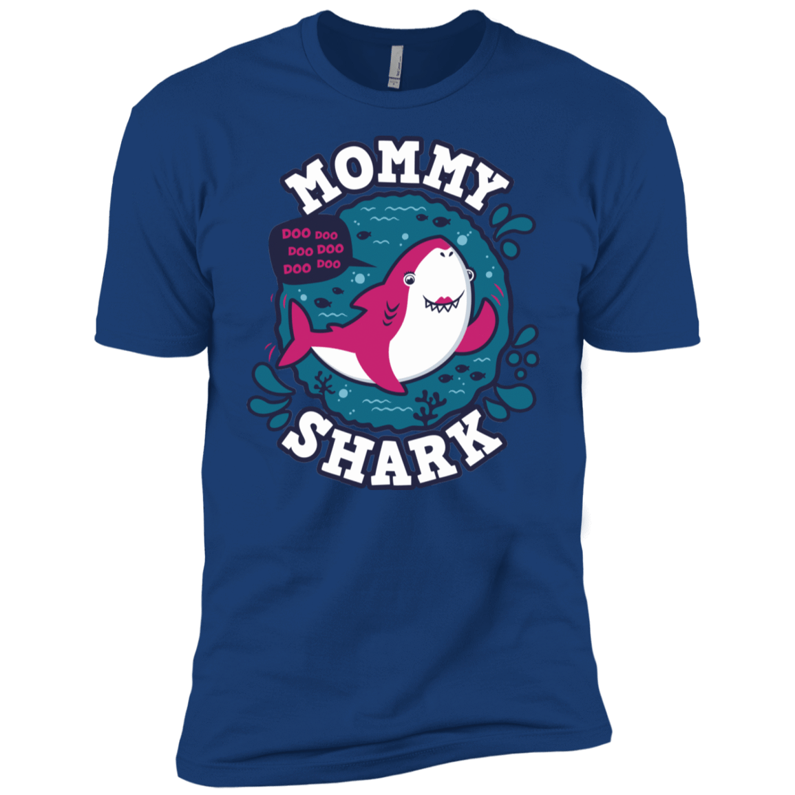 T-Shirts Royal / X-Small Shark Family trazo - Mommy Men's Premium T-Shirt