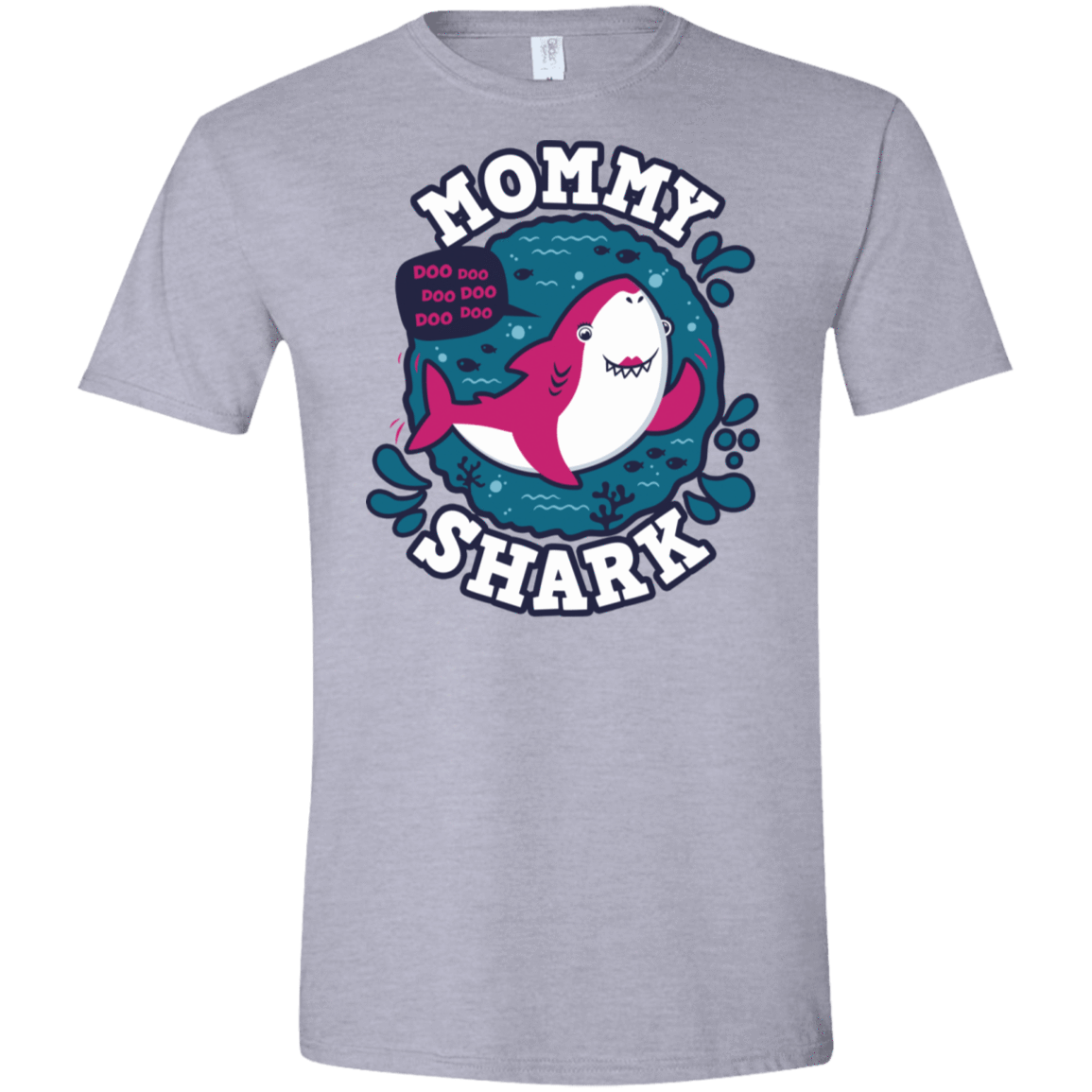 T-Shirts Sport Grey / X-Small Shark Family trazo - Mommy Men's Semi-Fitted Softstyle