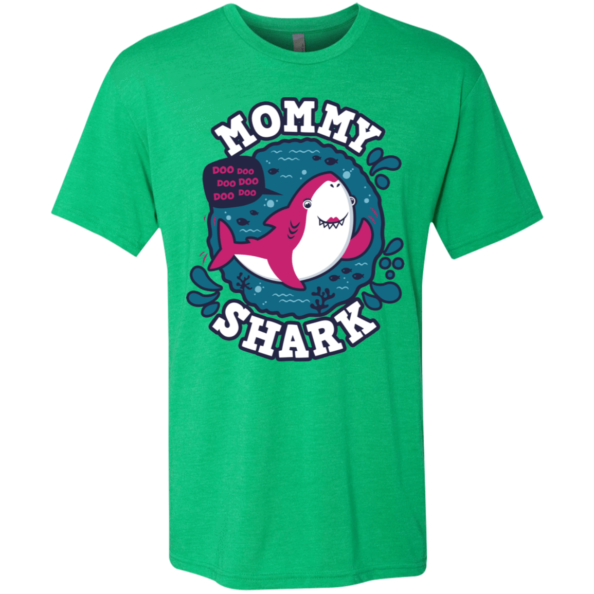 T-Shirts Envy / S Shark Family trazo - Mommy Men's Triblend T-Shirt