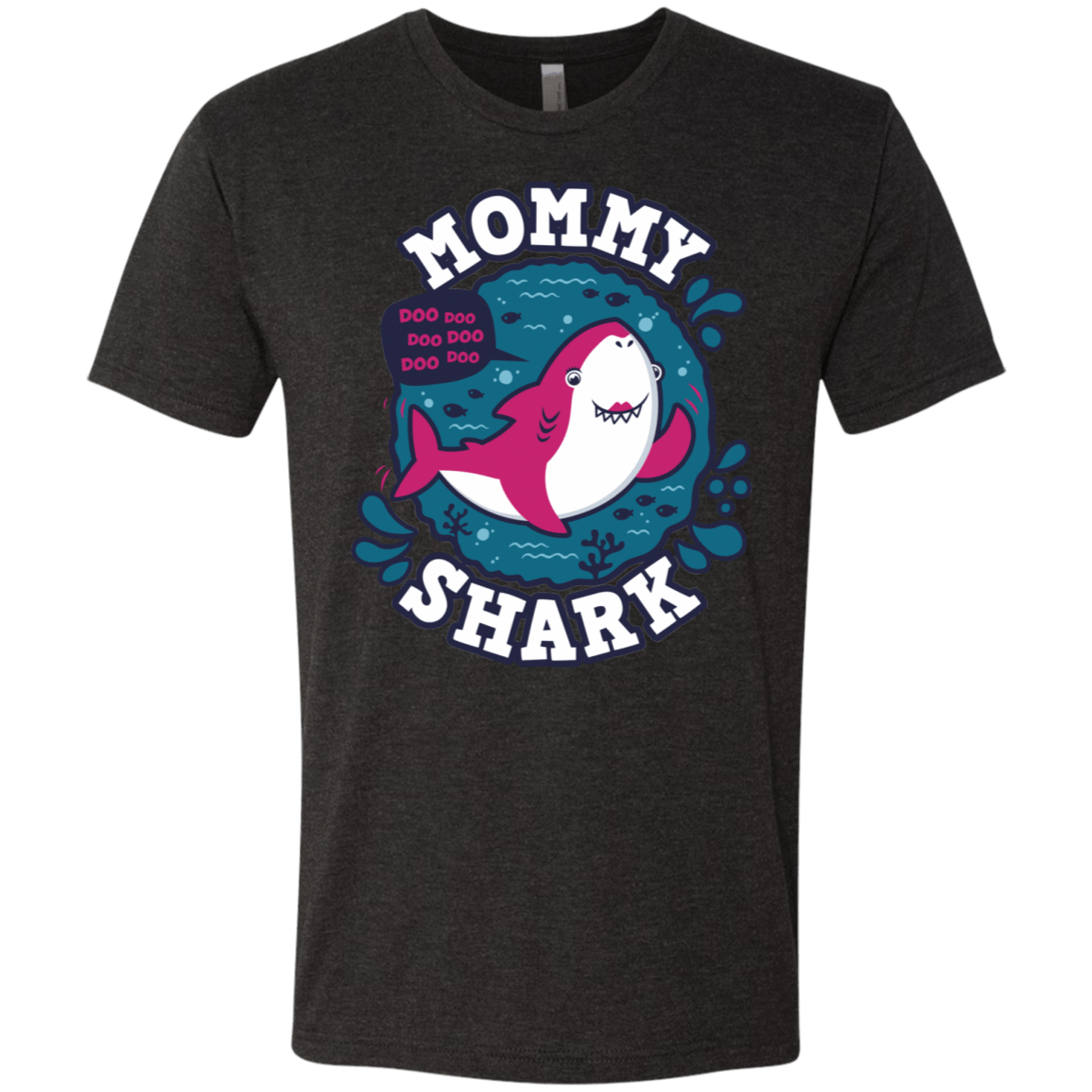 T-Shirts Vintage Black / S Shark Family trazo - Mommy Men's Triblend T-Shirt