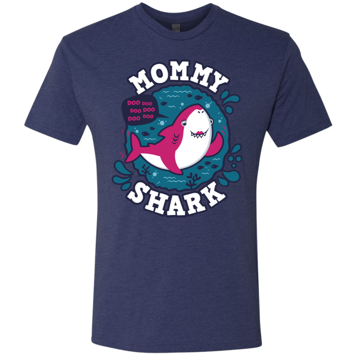 T-Shirts Vintage Navy / S Shark Family trazo - Mommy Men's Triblend T-Shirt