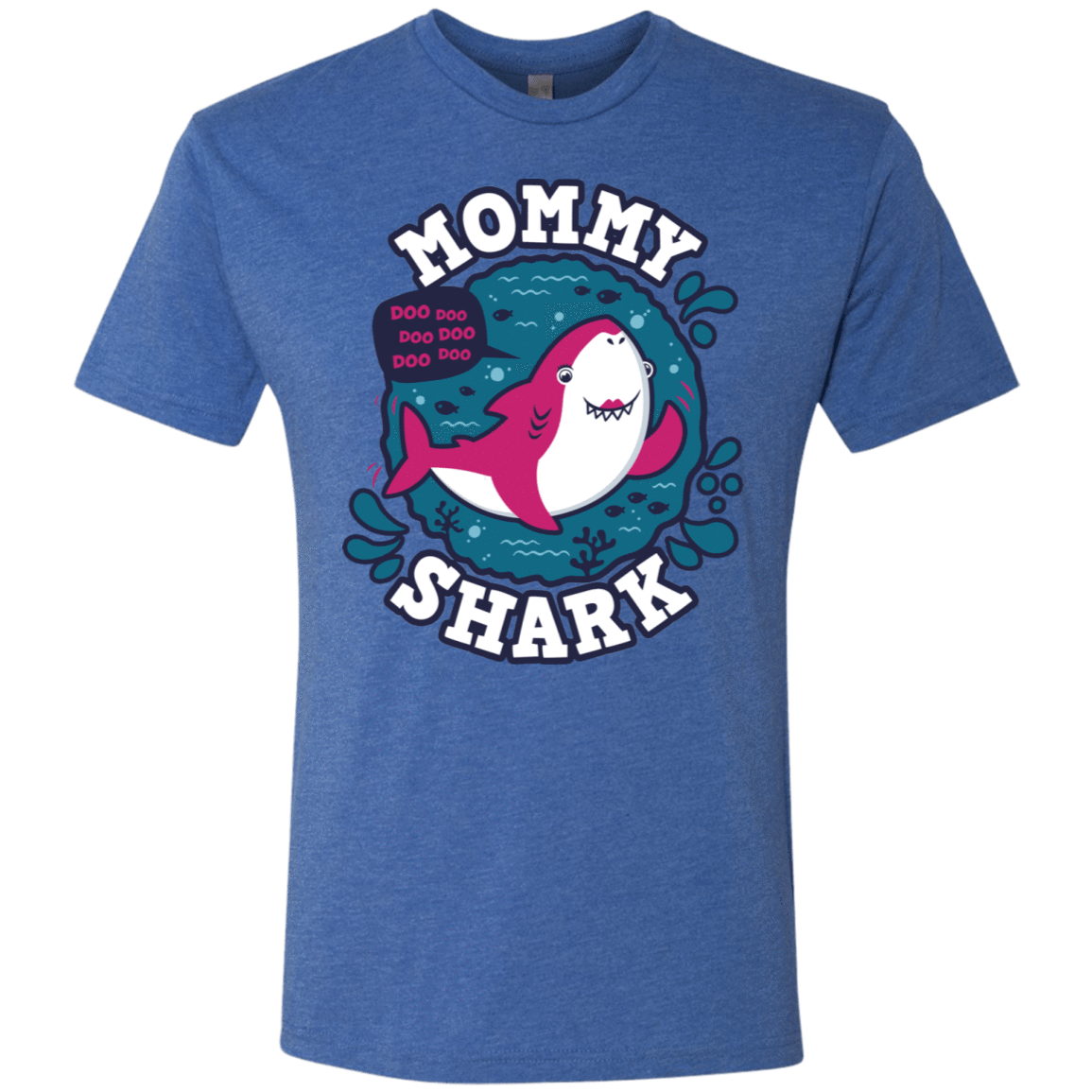 T-Shirts Vintage Royal / S Shark Family trazo - Mommy Men's Triblend T-Shirt