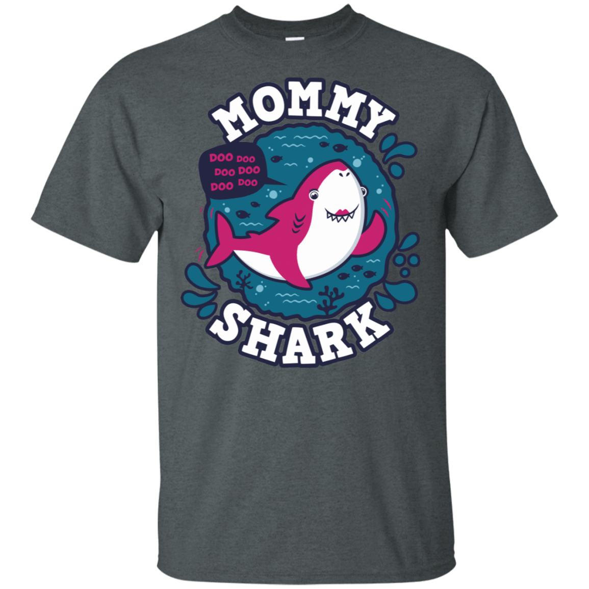 T-Shirts Dark Heather / S Shark Family trazo - Mommy T-Shirt