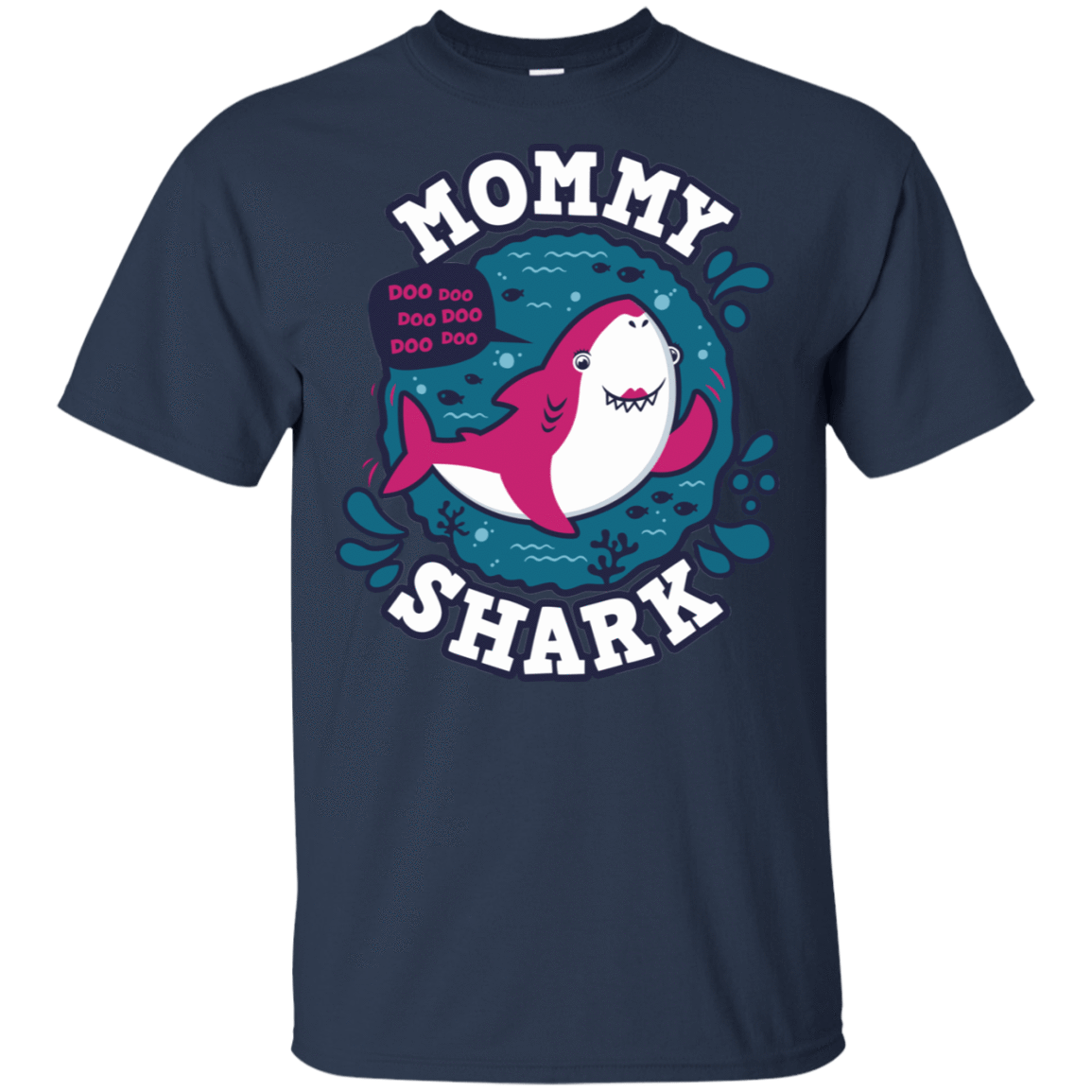 T-Shirts Navy / S Shark Family trazo - Mommy T-Shirt