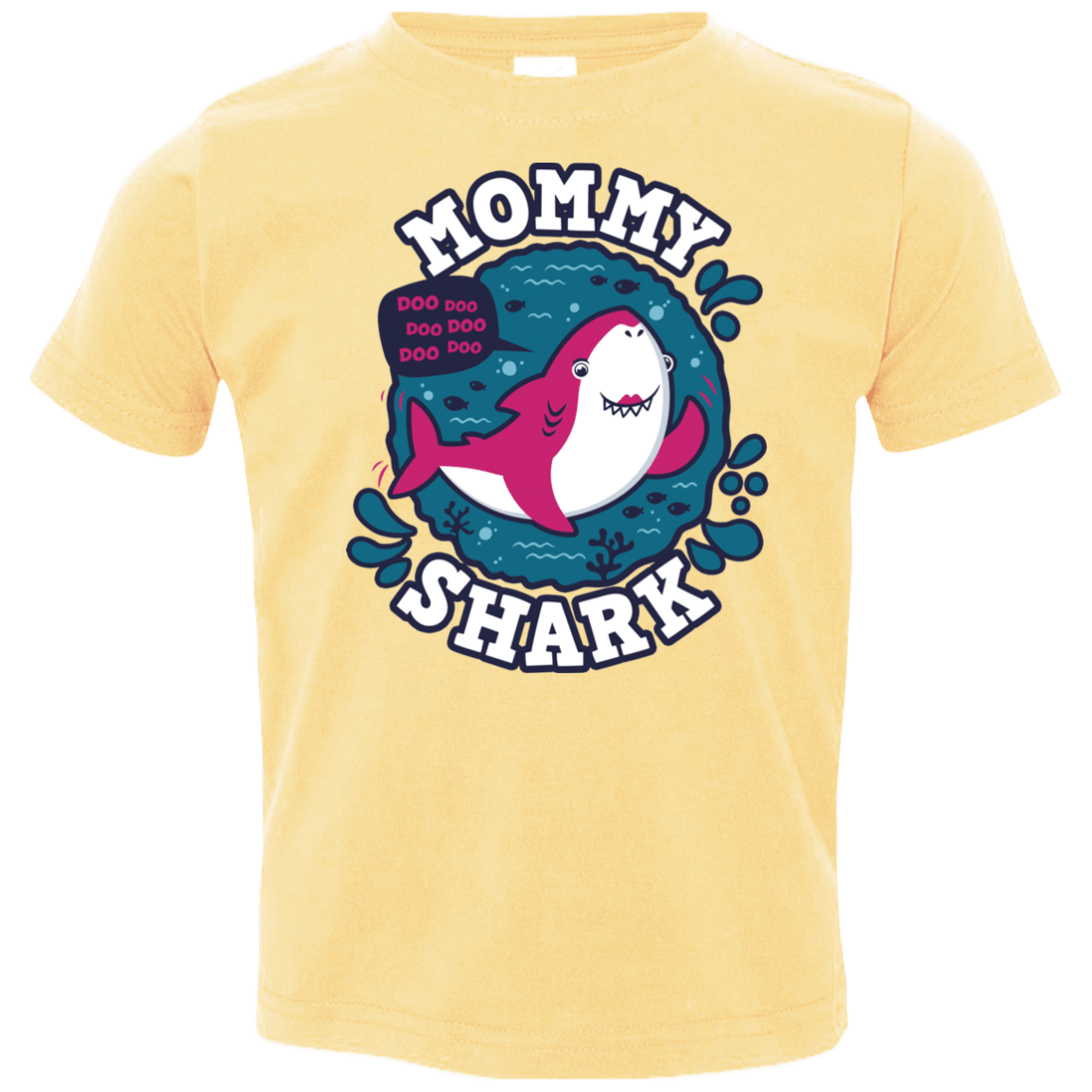 T-Shirts Butter / 2T Shark Family trazo - Mommy Toddler Premium T-Shirt