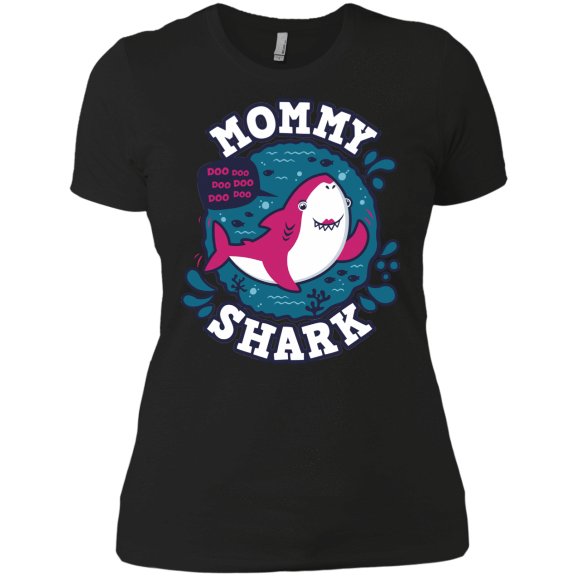 T-Shirts Black / X-Small Shark Family trazo - Mommy Women's Premium T-Shirt