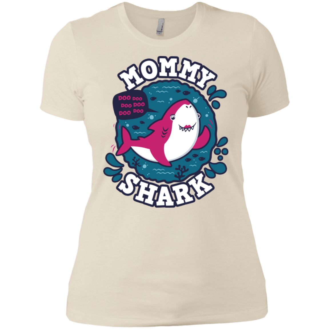 T-Shirts Ivory/ / X-Small Shark Family trazo - Mommy Women's Premium T-Shirt