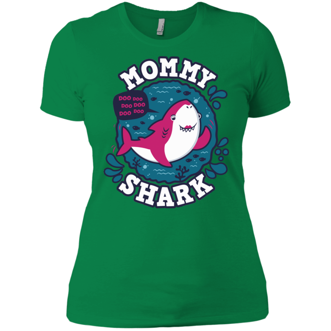 T-Shirts Kelly Green / X-Small Shark Family trazo - Mommy Women's Premium T-Shirt