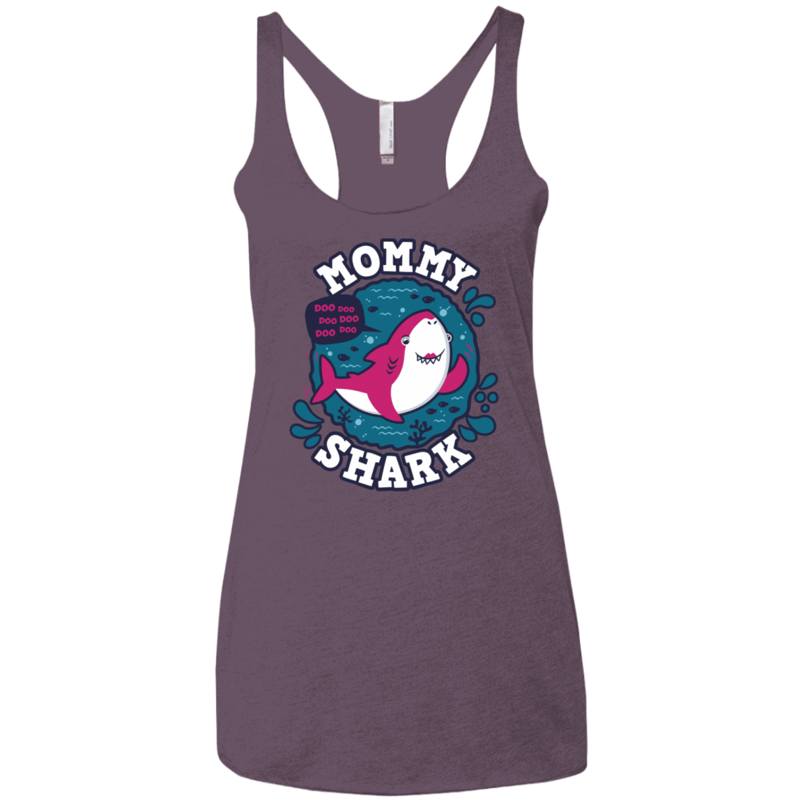 T-Shirts Vintage Purple / X-Small Shark Family trazo - Mommy Women's Triblend Racerback Tank