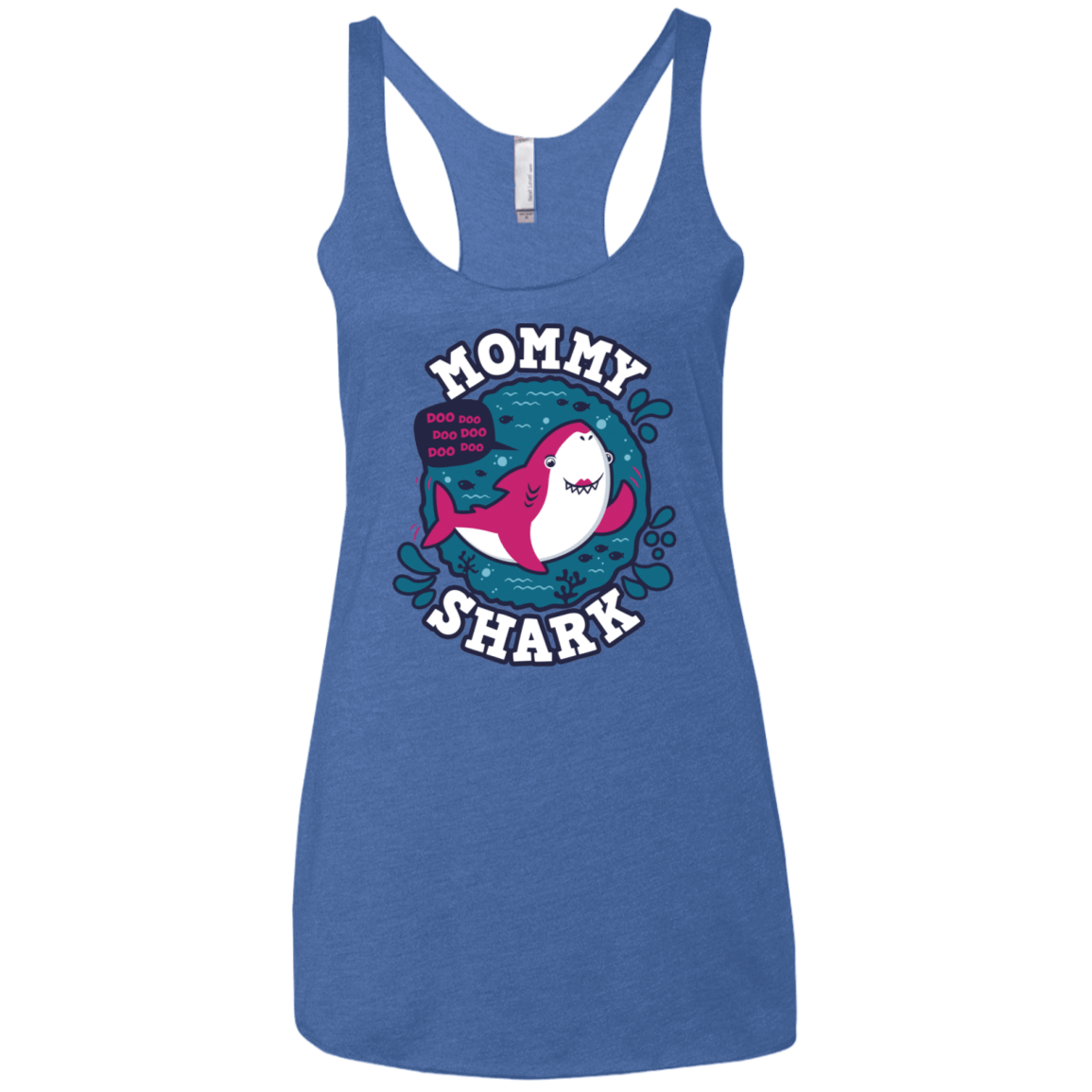 T-Shirts Vintage Royal / X-Small Shark Family trazo - Mommy Women's Triblend Racerback Tank