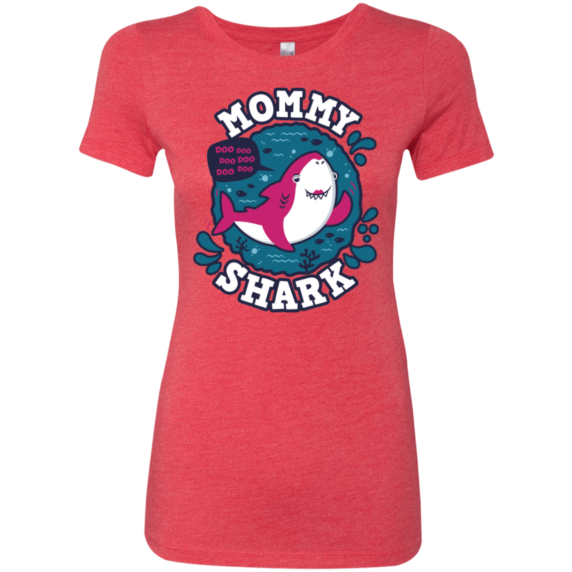 T-Shirts Vintage Red / S Shark Family trazo - Mommy Women's Triblend T-Shirt