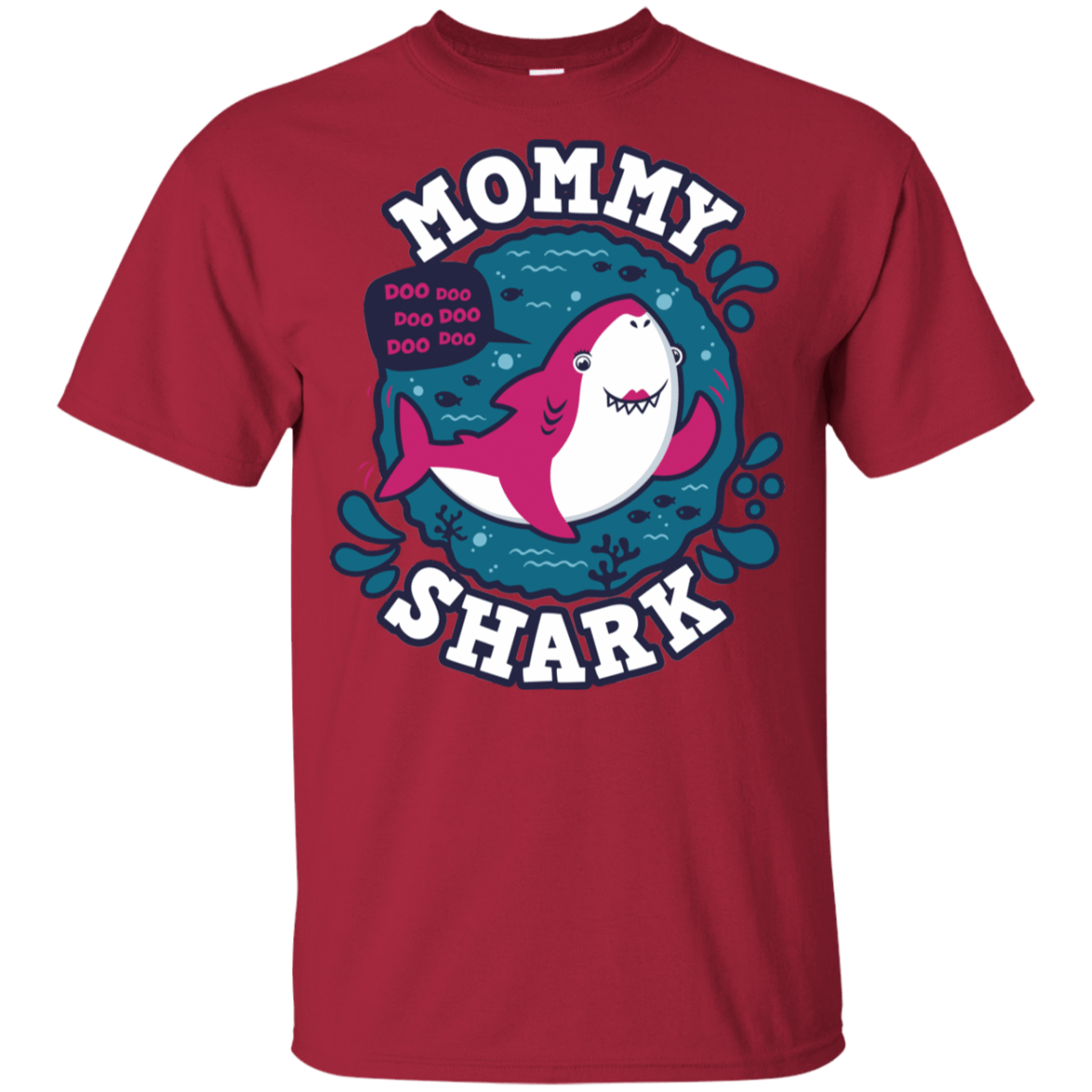 T-Shirts Cardinal / YXS Shark Family trazo - Mommy Youth T-Shirt