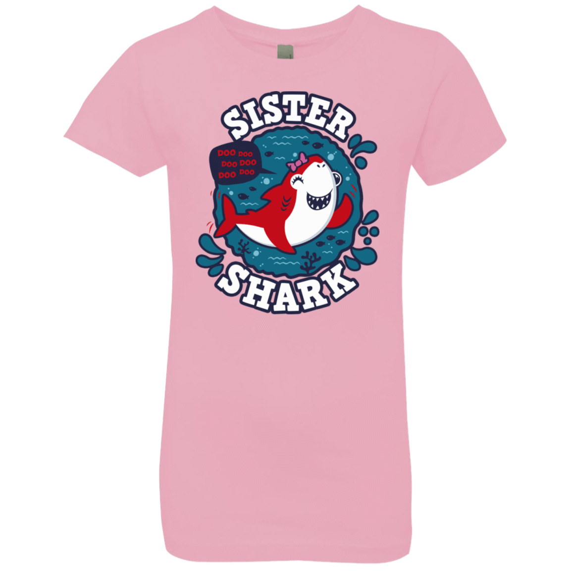 T-Shirts Light Pink / YXS Shark Family trazo - Sister Girls Premium T-Shirt