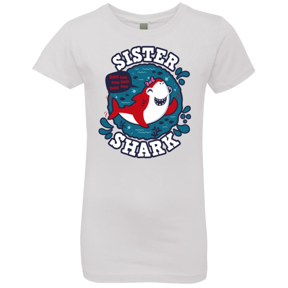 T-Shirts White / YXS Shark Family trazo - Sister Girls Premium T-Shirt