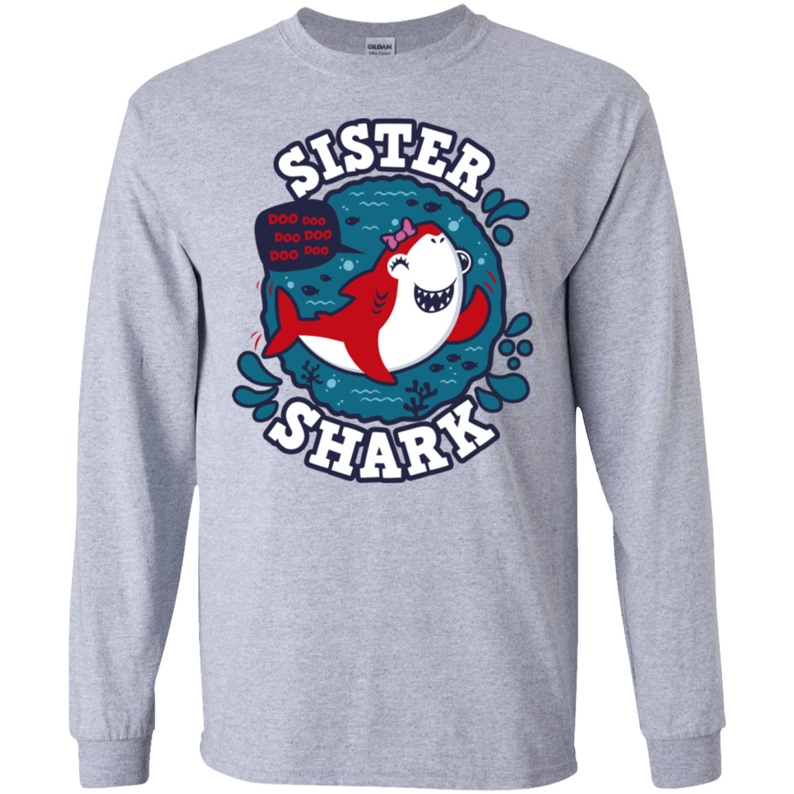 T-Shirts Sport Grey / S Shark Family trazo - Sister Men's Long Sleeve T-Shirt