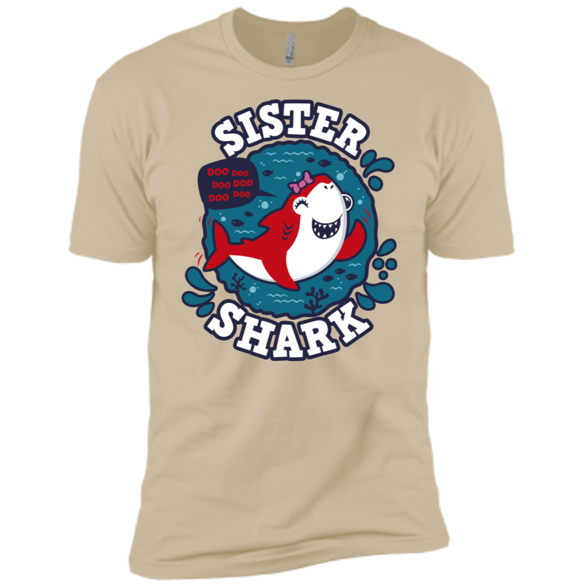 T-Shirts Sand / X-Small Shark Family trazo - Sister Men's Premium T-Shirt