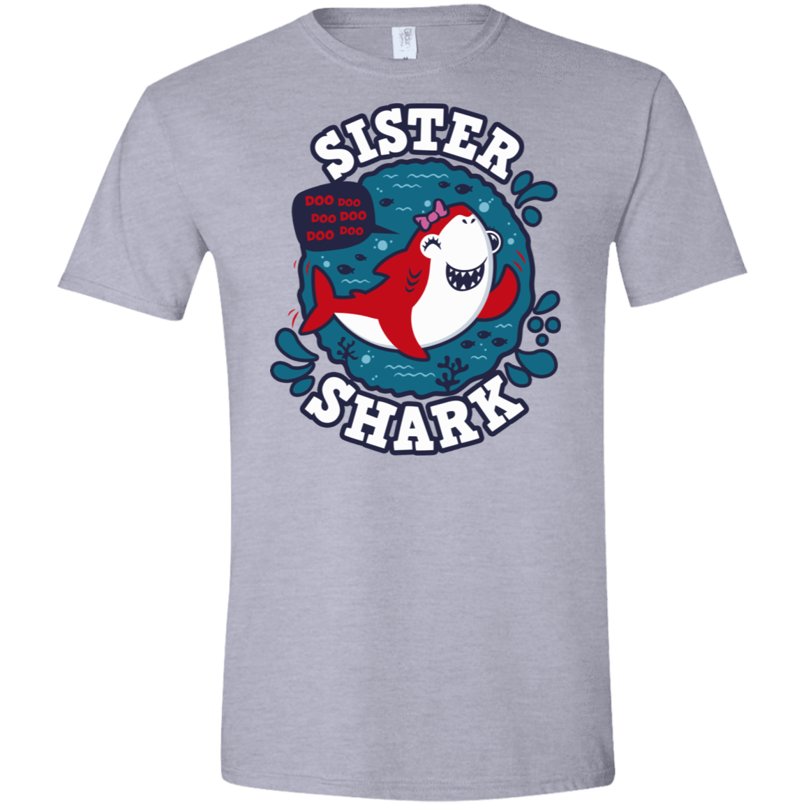 T-Shirts Sport Grey / X-Small Shark Family trazo - Sister Men's Semi-Fitted Softstyle