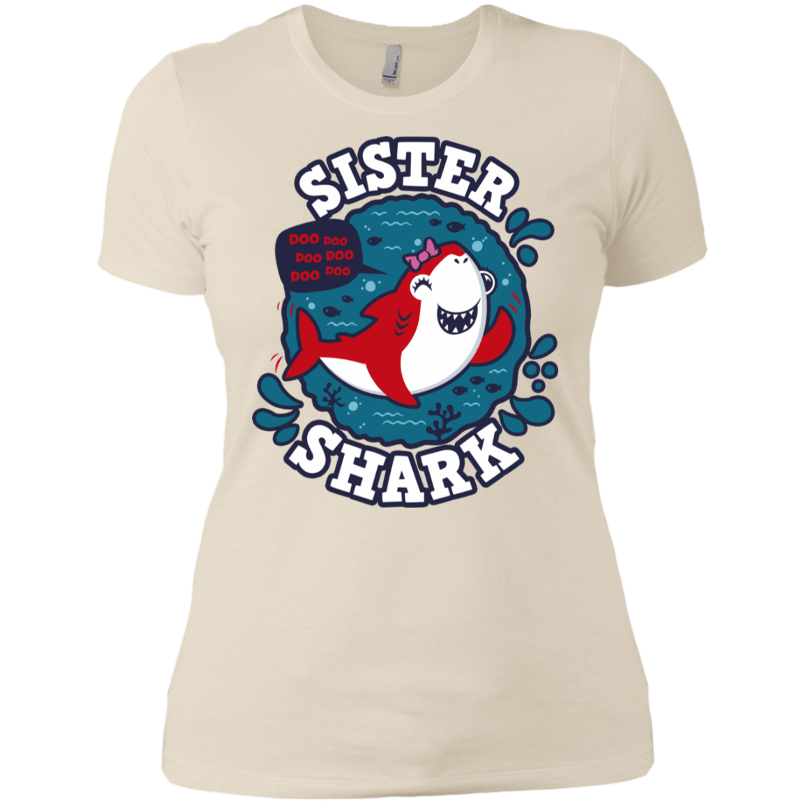 T-Shirts Ivory/ / X-Small Shark Family trazo - Sister Women's Premium T-Shirt