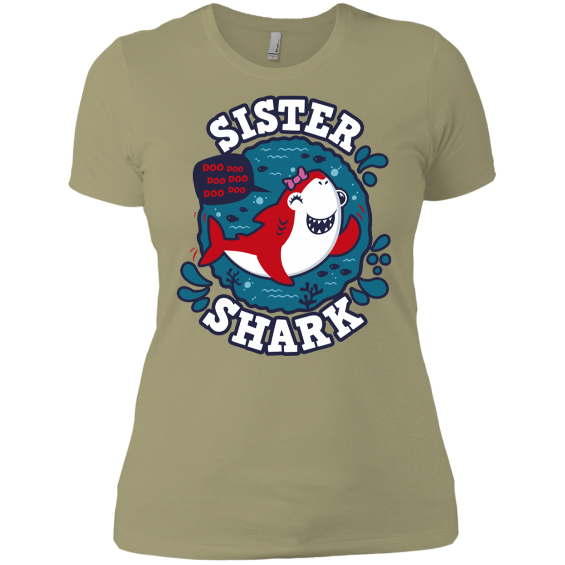T-Shirts Light Olive / X-Small Shark Family trazo - Sister Women's Premium T-Shirt