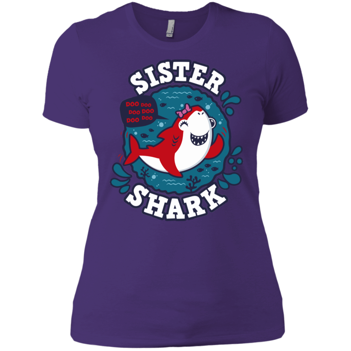 T-Shirts Purple Rush/ / X-Small Shark Family trazo - Sister Women's Premium T-Shirt