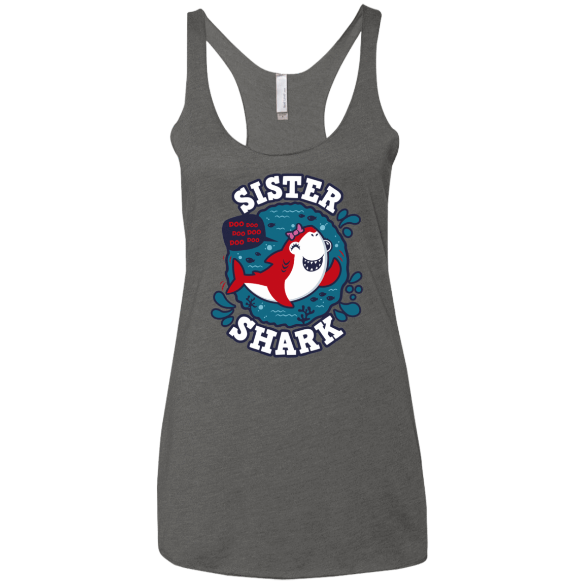 T-Shirts Premium Heather / X-Small Shark Family trazo - Sister Women's Triblend Racerback Tank