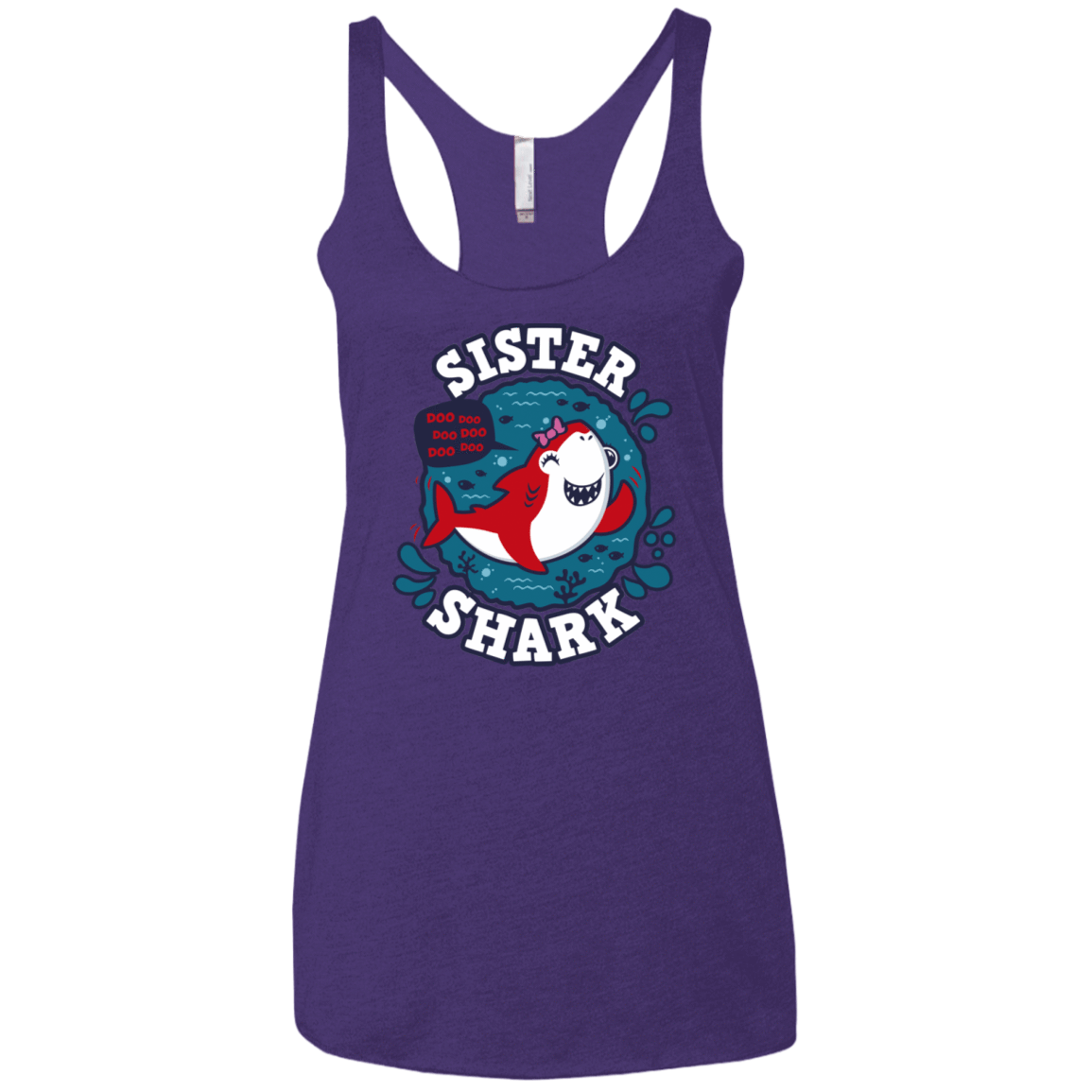 T-Shirts Purple Rush / X-Small Shark Family trazo - Sister Women's Triblend Racerback Tank