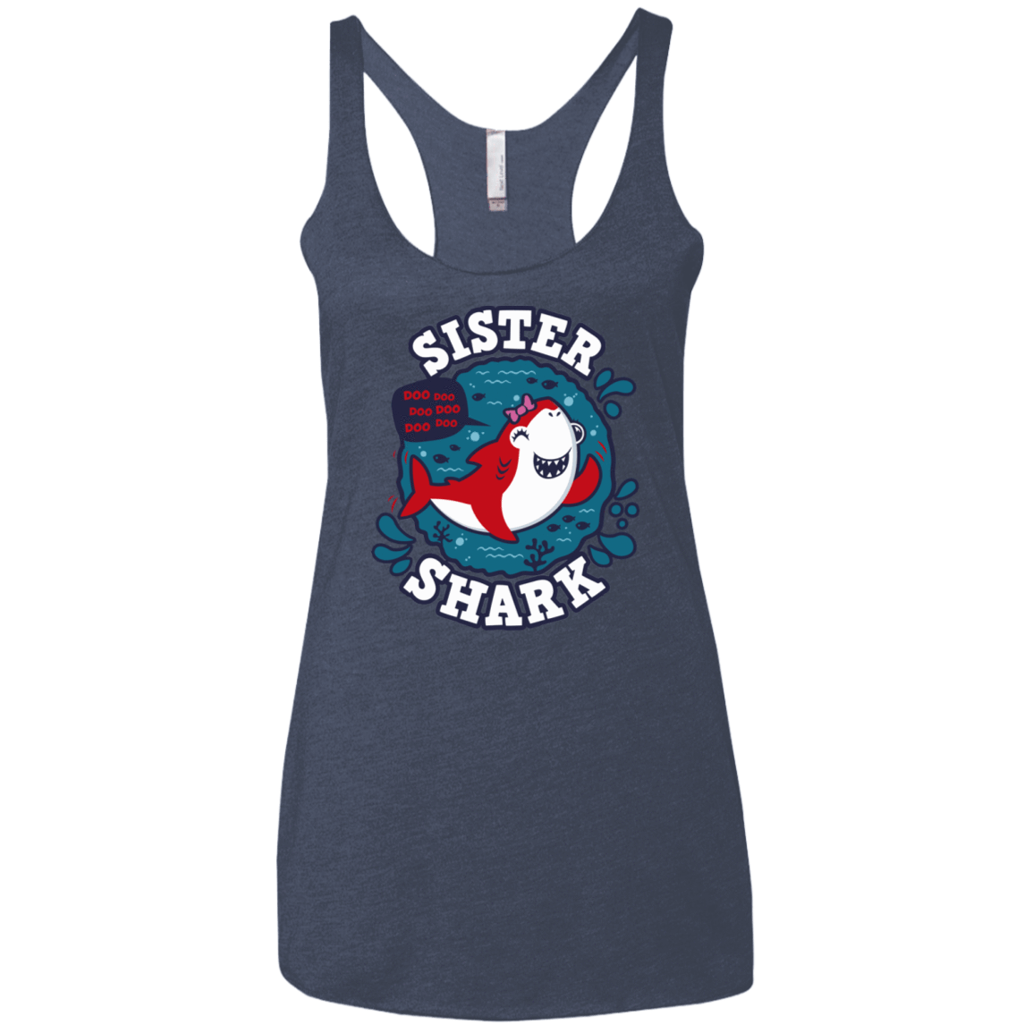 T-Shirts Vintage Navy / X-Small Shark Family trazo - Sister Women's Triblend Racerback Tank